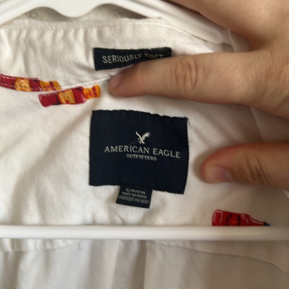 Men’s short sleeve hot sauce button down - Picture 2 of 5